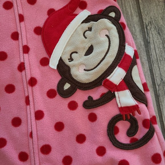 🏷 3/$15 or 5/$20 Carter's baby girl warm zippered footed pajamas pink size 6M - Picture 3 of 5